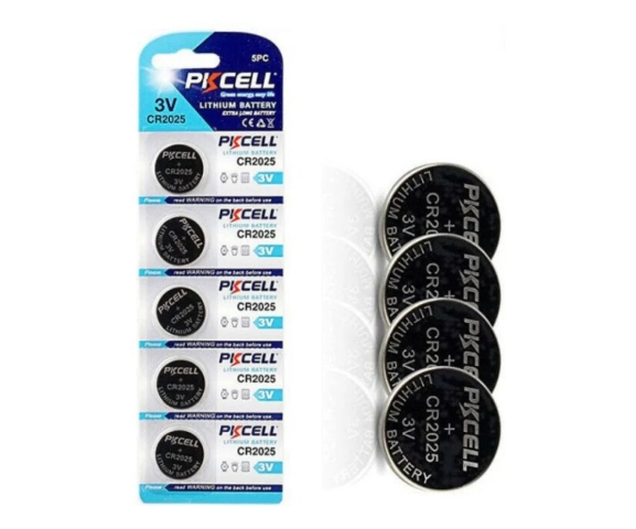 CR2025 Cell Lithium Batteries - 5pcs/pack