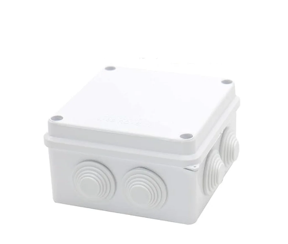 Junction Box Outdoors Boxes Plastic Electronic Project Enclosure White 3.9”×3.9”×2.8”inch (100×100×70mm)