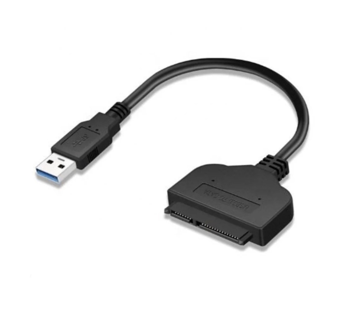 USB 3.0 to SATA Hard Drive Adapter Cable 22-pin - 10 inches - Black